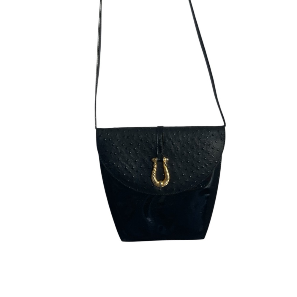 Due Fratelli Vintage Elegant Black Shoulder crossbody Bag